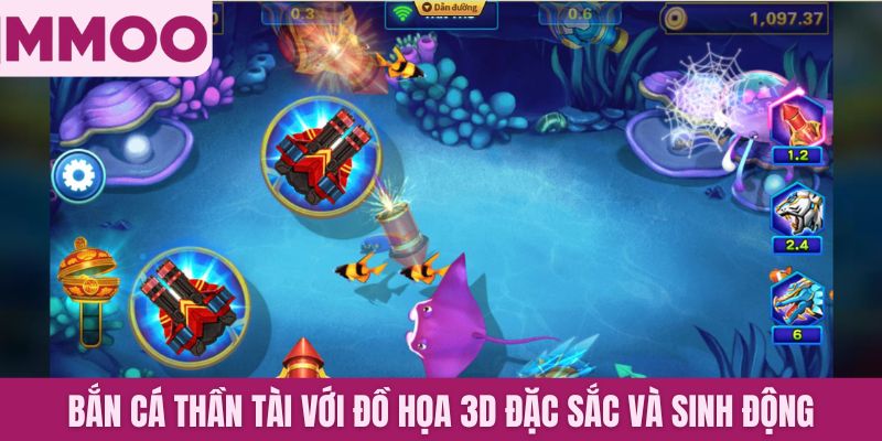 Bắn cá Thần Tài với đồ họa 3D đặc sắc và sinh động