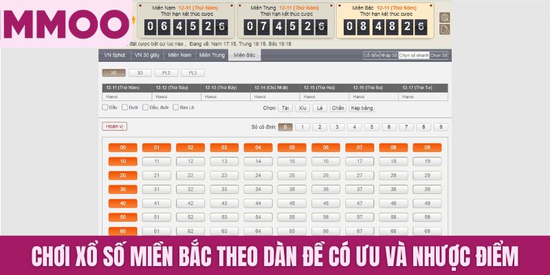 Chơi xổ số miền Bắc theo dàn đề có ưu và nhược điểm