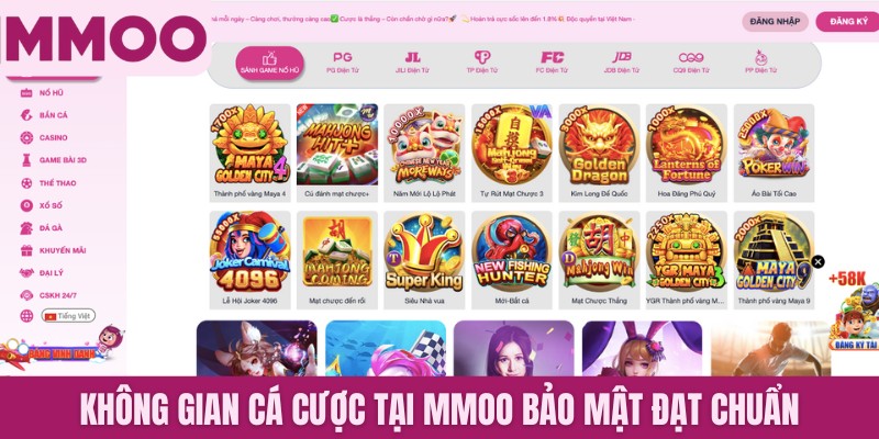 Không gian cá cược tại MMOO bảo mật đạt chuẩn