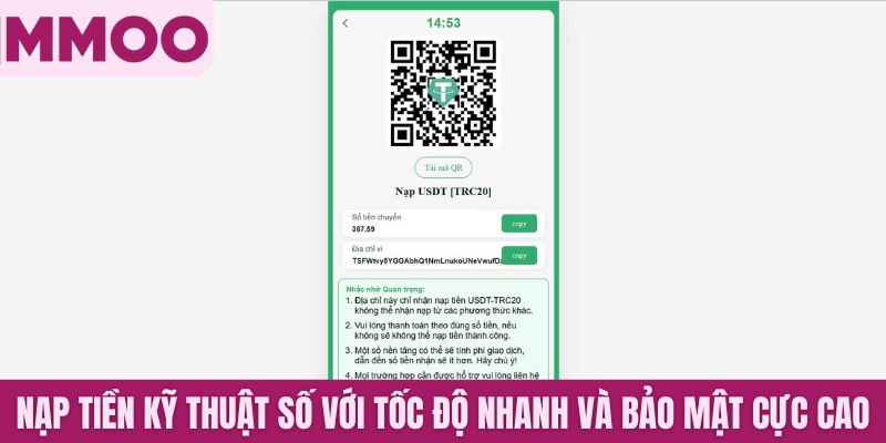 Nạp tiền kỹ thuật số với tốc độ nhanh và bảo mật cực cao